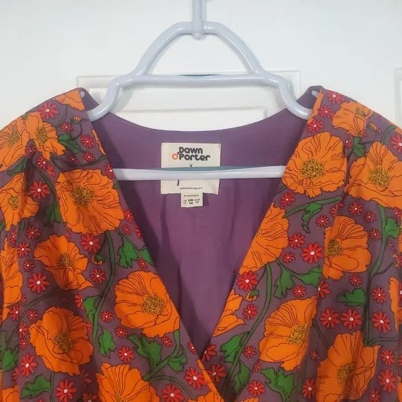 Dawn O’Porter x Joanie: 70's retro style maxi dress, size US 10 (EUC) - Picture 4 of 13